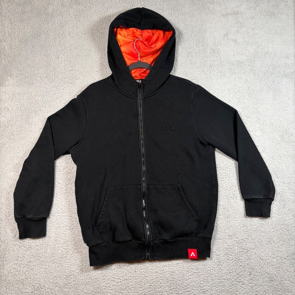 Apex Legends Sigil Zip Up Hoodie Black Orange Men's Size M Video Game Sweatshirt